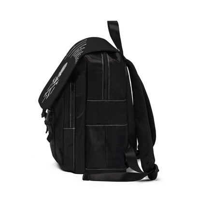 Black staple skull backpack